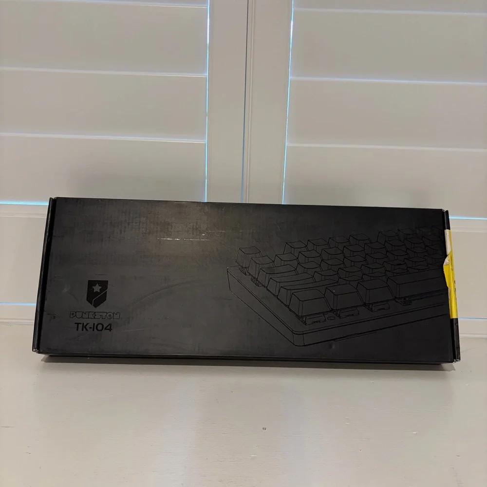 NIB Punkston TK-104 Black Mechanical Gaming Keyboard With Red Lights